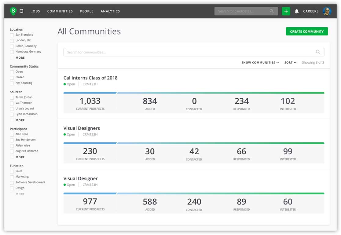 To show Smartrecruiters interface